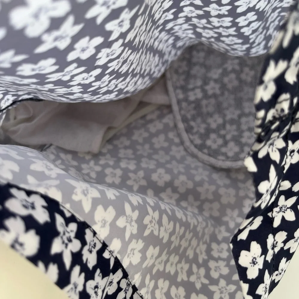 Jack Spade navy and White Floral Swim Trunks